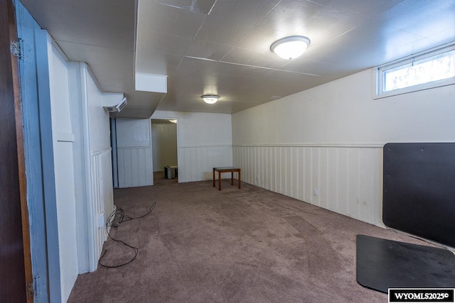 1220 Bon Ave, Casper, WY 82609 - basement with carpet flooring and wainscoting