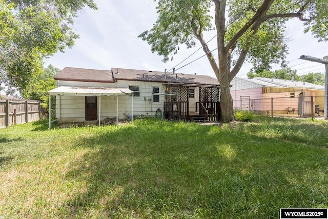 1220 Bon Ave, Casper, WY 82609 - back of property with a deck
