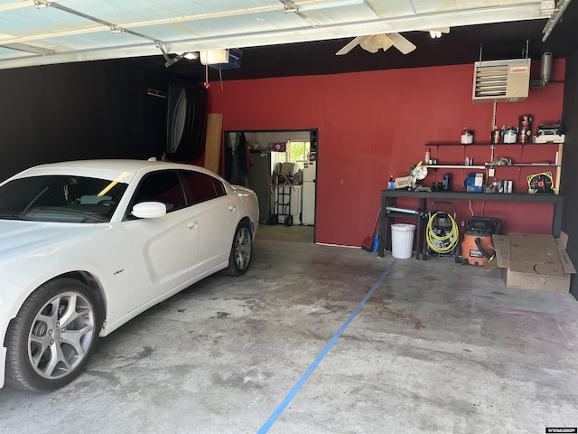 703 Randolph St, Rock Springs, WY 82901 - garage with a garage door opener and a heating unit