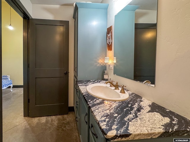 18 Lewis Dr, Lander, WY 82520 - bathroom with vanity and concrete floors