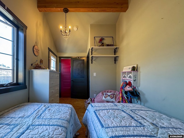 18 Lewis Dr, Lander, WY 82520 - bedroom with a chandelier
