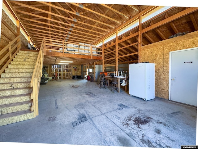 18 Lewis Dr, Lander, WY 82520 - garage with freestanding refrigerator
