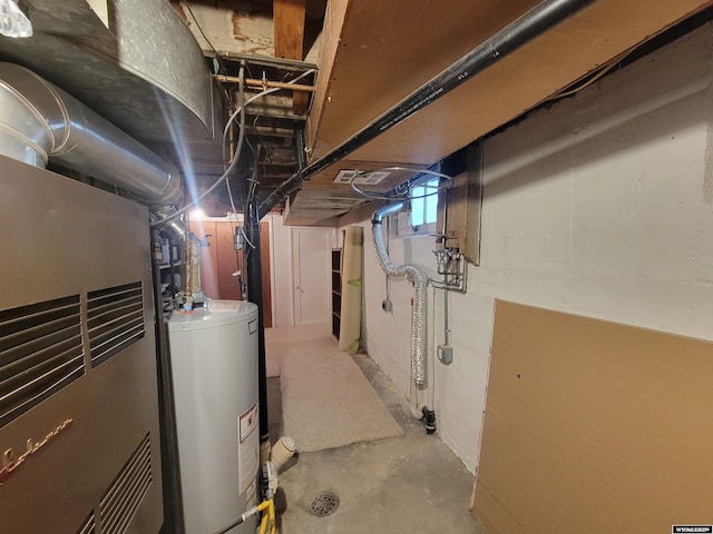1031 Mckinley Ave, Rock Springs, WY 82901 - below grade area with gas water heater and heating unit
