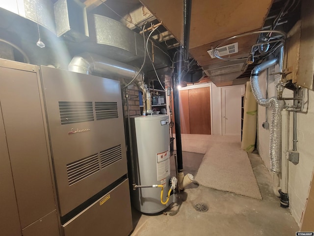 1031 Mckinley Ave, Rock Springs, WY 82901 - utility room featuring water heater and heating unit