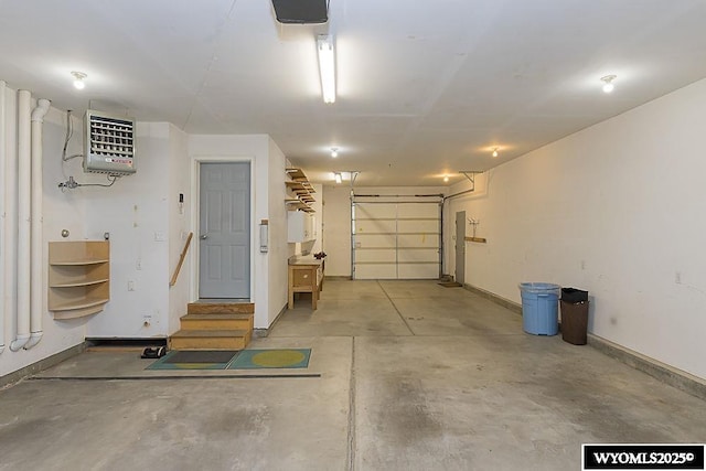 2215 Silver Creek Dr, Rock Springs, WY 82901 - garage with a heating unit and baseboards