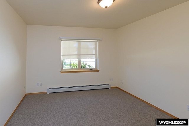 2215 Silver Creek Dr, Rock Springs, WY 82901 - spare room featuring a baseboard radiator and carpet flooring