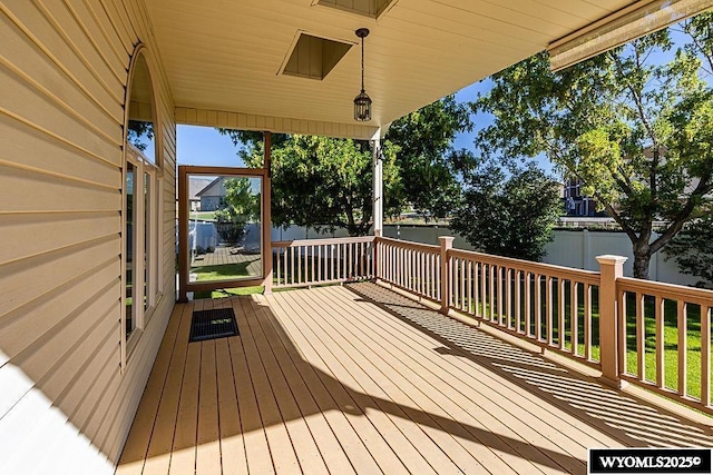 2215 Silver Creek Dr, Rock Springs, WY 82901 - view of wooden terrace