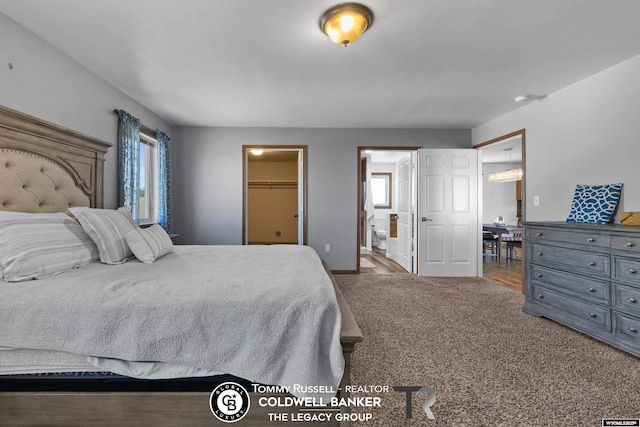 1728 James, Casper, WY 82601 - carpeted bedroom featuring a spacious closet and connected bathroom