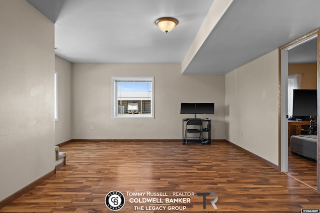 1728 James, Casper, WY 82601 - unfurnished living room with wood finished floors and baseboards