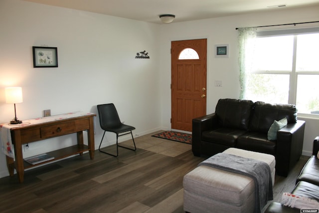 321 N Platte River Dr, Guernsey, WY 82214 - living room featuring wood finished floors and baseboards