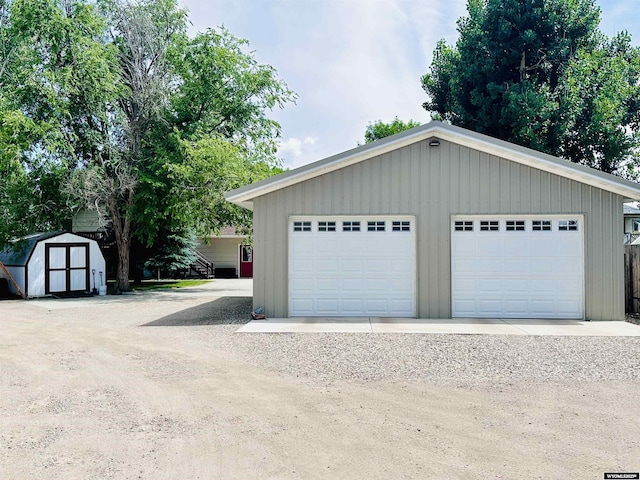 1542 Cloud Peak Dr, Worland, WY 82401 - detached garage featuring a storage unit