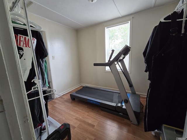 251 S Nebraska Ave, Guernsey, WY 82214 - workout room with wood finished floors