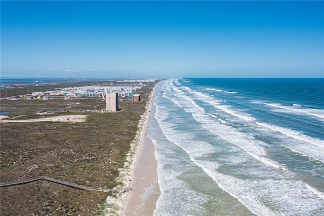 view of water feature featuring a view of the beach