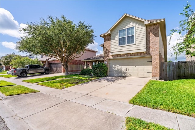 7217 Dunns Point Dr, Corpus Christi, TX 78414 - traditional-style home featuring an attached garage, brick siding, and driveway