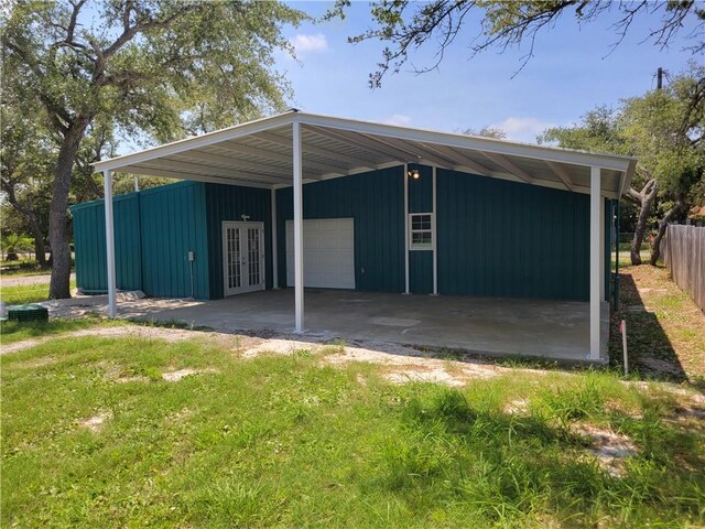 1502 S Hood St, Rockport, TX 78382 - view of outdoor structure featuring french doors