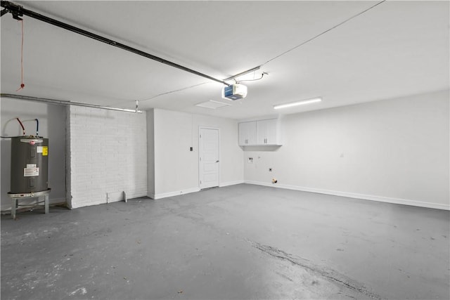 6417 Coral Gables Dr, Corpus Christi, TX 78413 - garage featuring electric water heater and a garage door opener