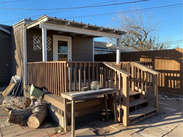 view of wooden terrace