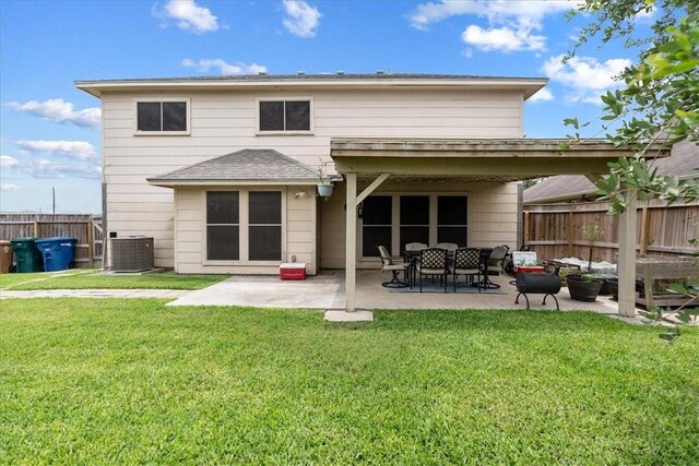 3901 Gibraltar Dr, Corpus Christi, TX 78414 - rear view of house featuring a patio area and central AC unit