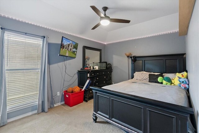 3901 Gibraltar Dr, Corpus Christi, TX 78414 - bedroom with light carpet, baseboards, and a ceiling fan