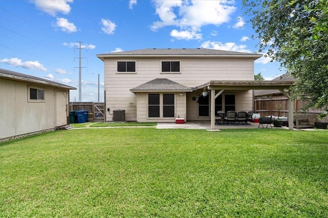 3901 Gibraltar Dr, Corpus Christi, TX 78414 - rear view of house with a patio and central AC