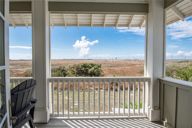 balcony with a rural view