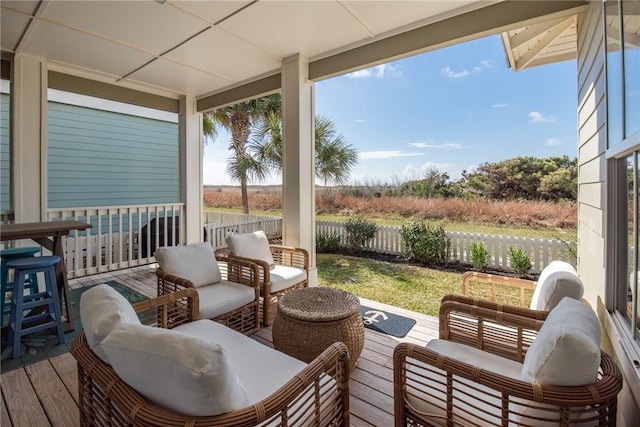 view of sunroom / solarium