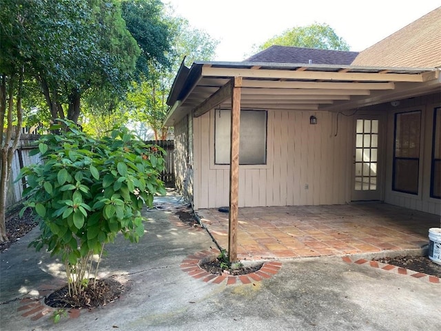 exterior space with a patio area