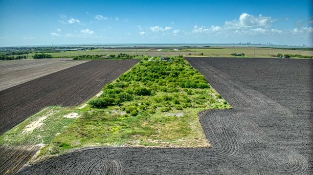 aerial view with a rural view