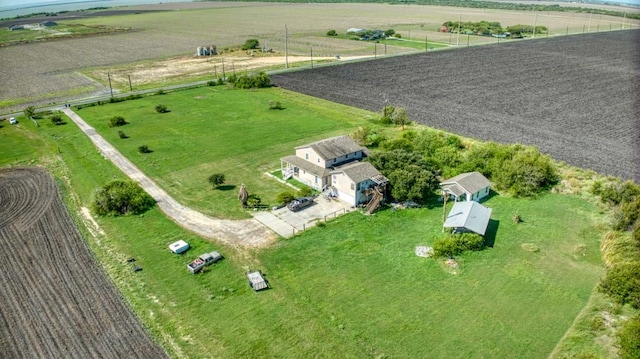 bird's eye view with a rural view