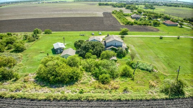 aerial view with a rural view