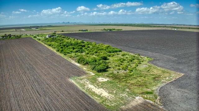 aerial view featuring a rural view