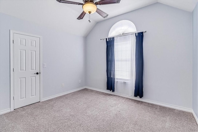 10 W Bar Le Doc Dr, Corpus Christi, TX 78414 - carpeted empty room with vaulted ceiling and a ceiling fan
