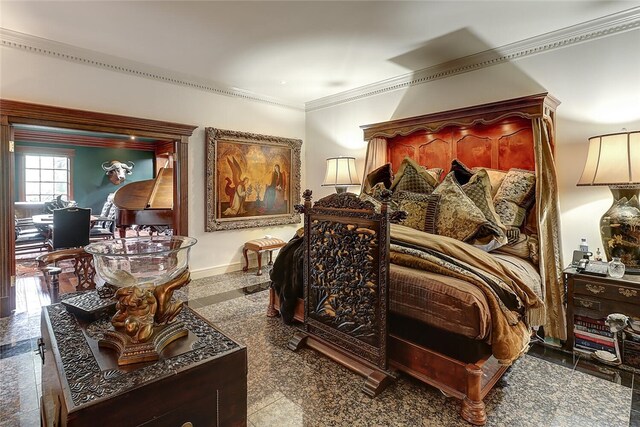 215 Oleander, Corpus Christi, TX 78404 - bedroom featuring ornamental molding and baseboards
