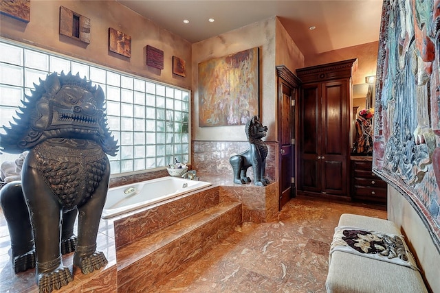 215 Oleander, Corpus Christi, TX 78404 - bathroom featuring a bath and recessed lighting