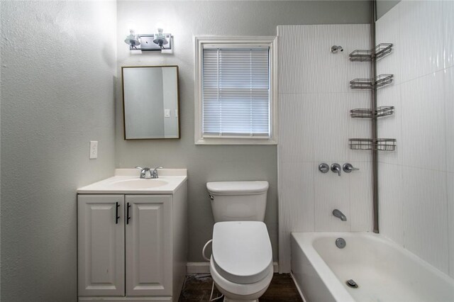 4001 Cott St, Corpus Christi, TX 78411 - full bath with toilet, vanity, and shower / washtub combination