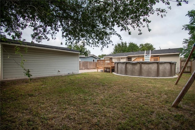 4001 Cott St, Corpus Christi, TX 78411 - view of yard with a deck