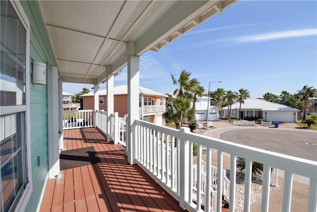 balcony featuring a porch