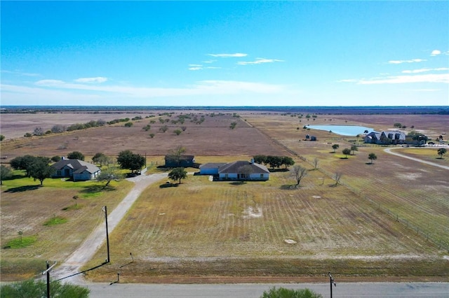 bird's eye view with a rural view