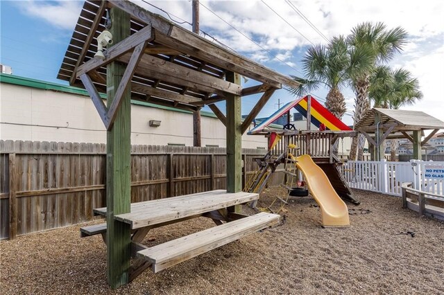 view of jungle gym