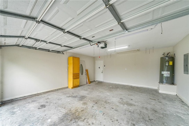 3606 Emory Dr, Corpus Christi, TX 78410 - garage featuring electric water heater, a garage door opener, and electric panel