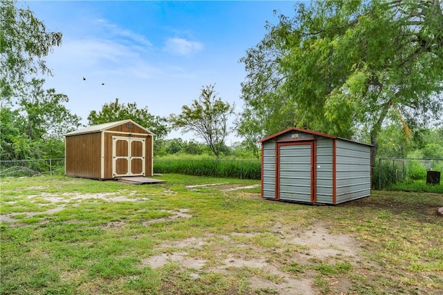3606 Emory Dr, Corpus Christi, TX 78410 - fenced backyard featuring a storage shed
