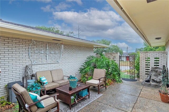 11157 Jackson Ter, Corpus Christi, TX 78410 - view of patio / terrace featuring an outdoor hangout area