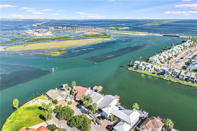 13714 A La Entrada St, Corpus Christi, TX 78418 - aerial perspective of suburban area featuring a nearby body of water and a notable bridge
