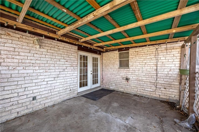 view of patio / terrace featuring french doors