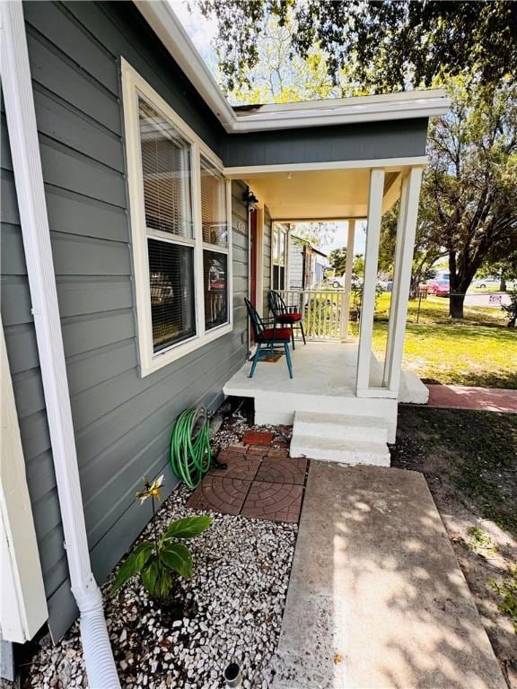 view of patio with covered porch