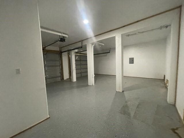 basement featuring a garage