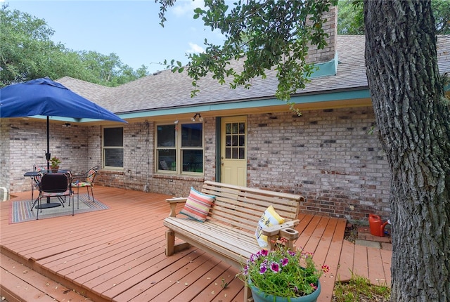 view of wooden deck