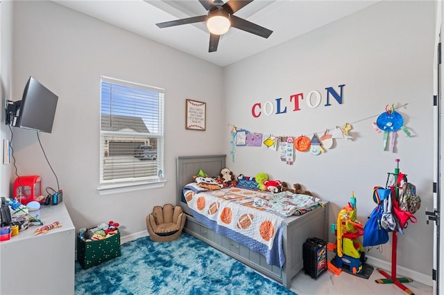 102 Prestwick Dr, Portland, TX 78374 - bedroom featuring baseboards and ceiling fan