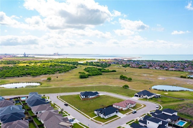 102 Prestwick Dr, Portland, TX 78374 - aerial view featuring a water view and a residential view