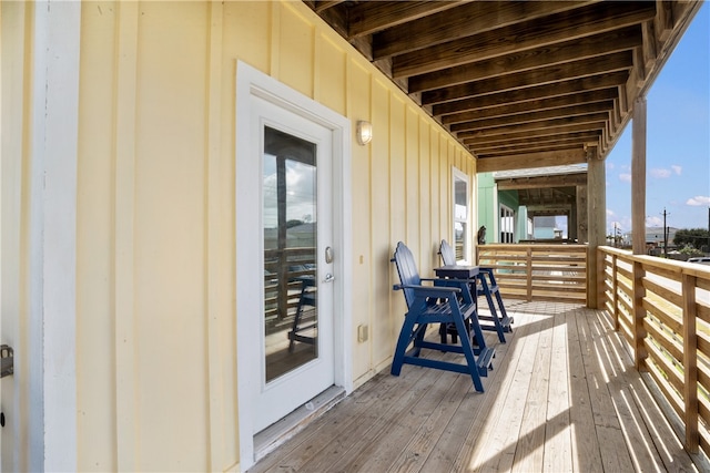 view of wooden terrace